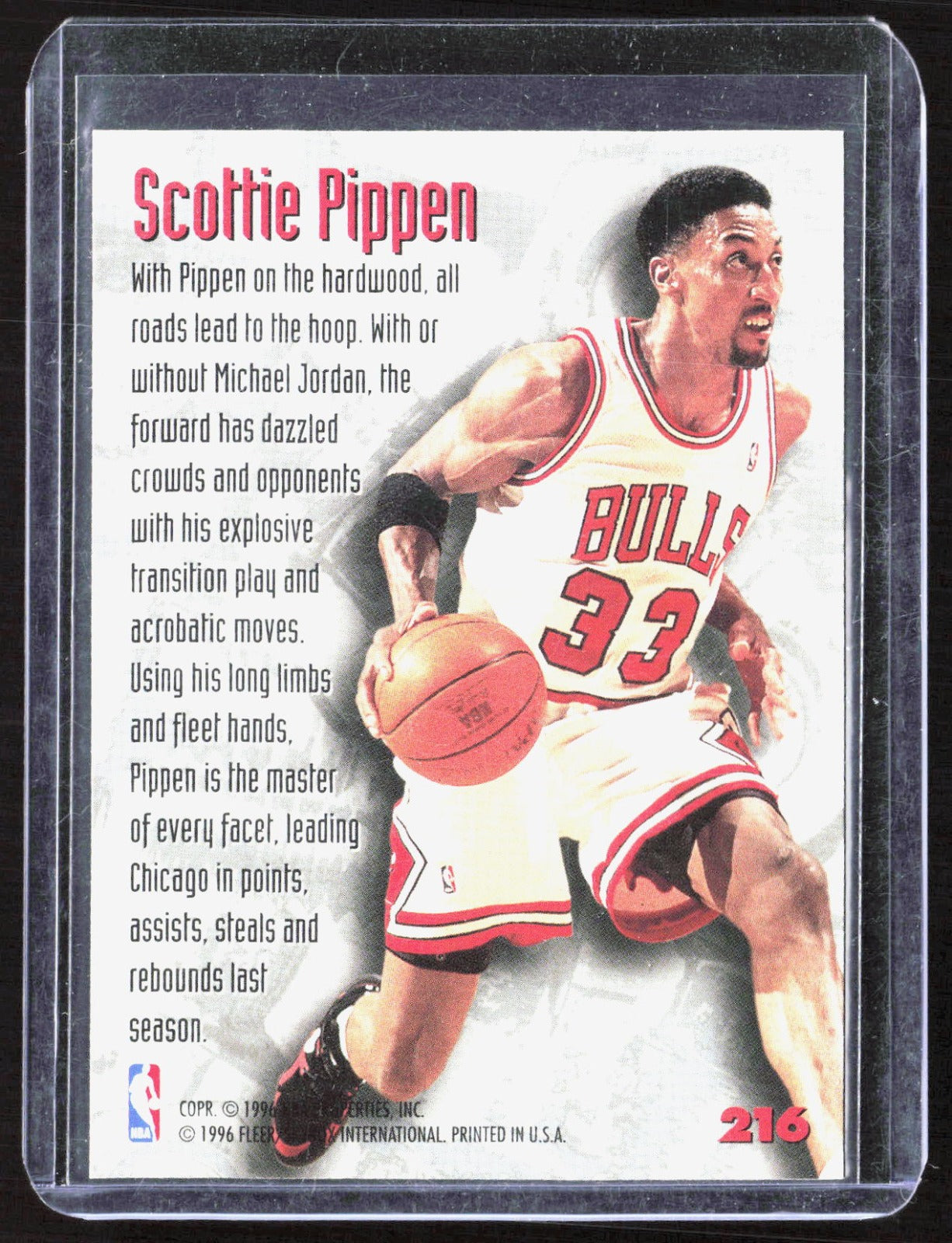 1995-96 Metal Scottie Pippen 216 Basketball Chicago Bulls