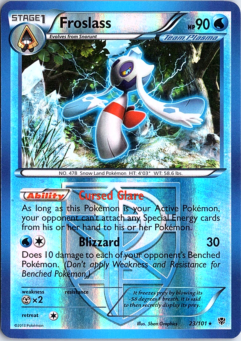 Froslass (Team Plasma) Rare Plasma Blast 23/101 NM