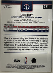 Will Riley Topps Chrome - Yellow RayWave Refractor 271 NM (Back)