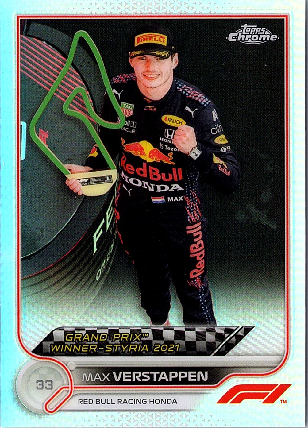 Max Verstappen Topps Chrome Formula 1 - Refractor 158 NM