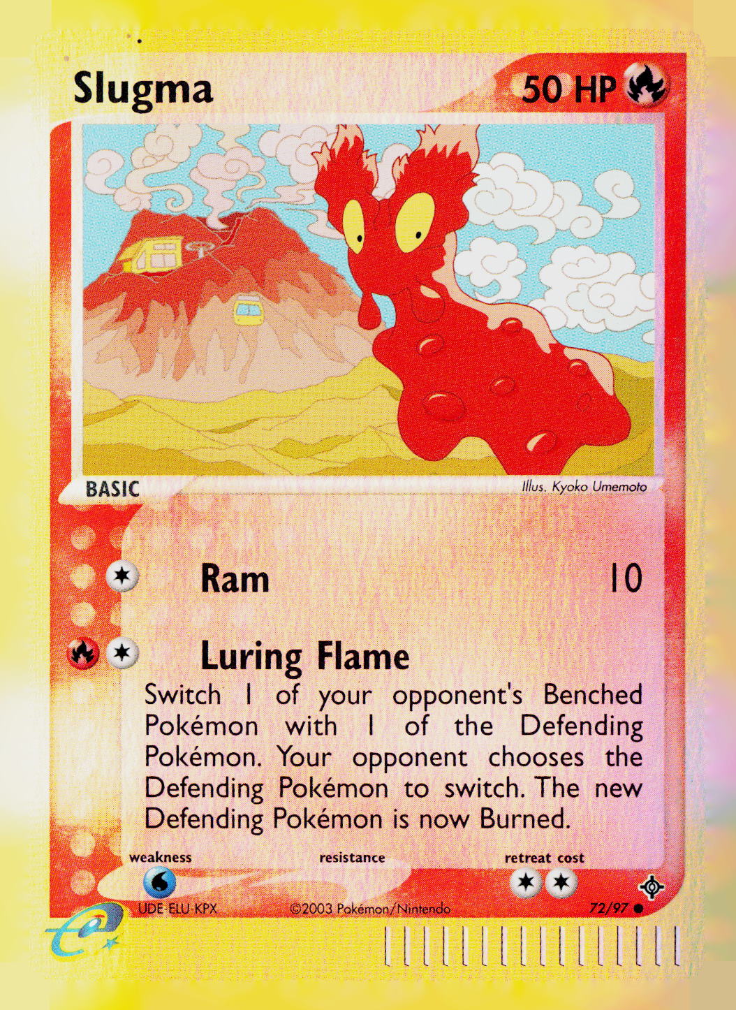 Slugma Reverse Holo EX Dragon 72/97 LP