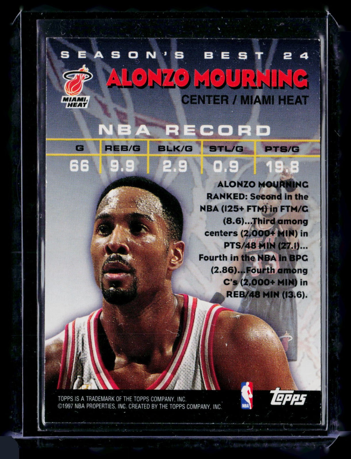 Alonzo Mourning Topps - Season's Best 24 NM
