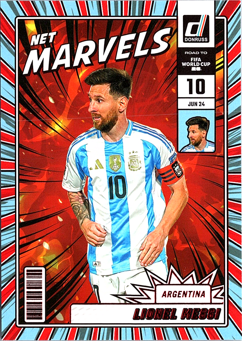 Lionel Messi Donruss Road to FIFA World Cup - Net Marvels 21 NM