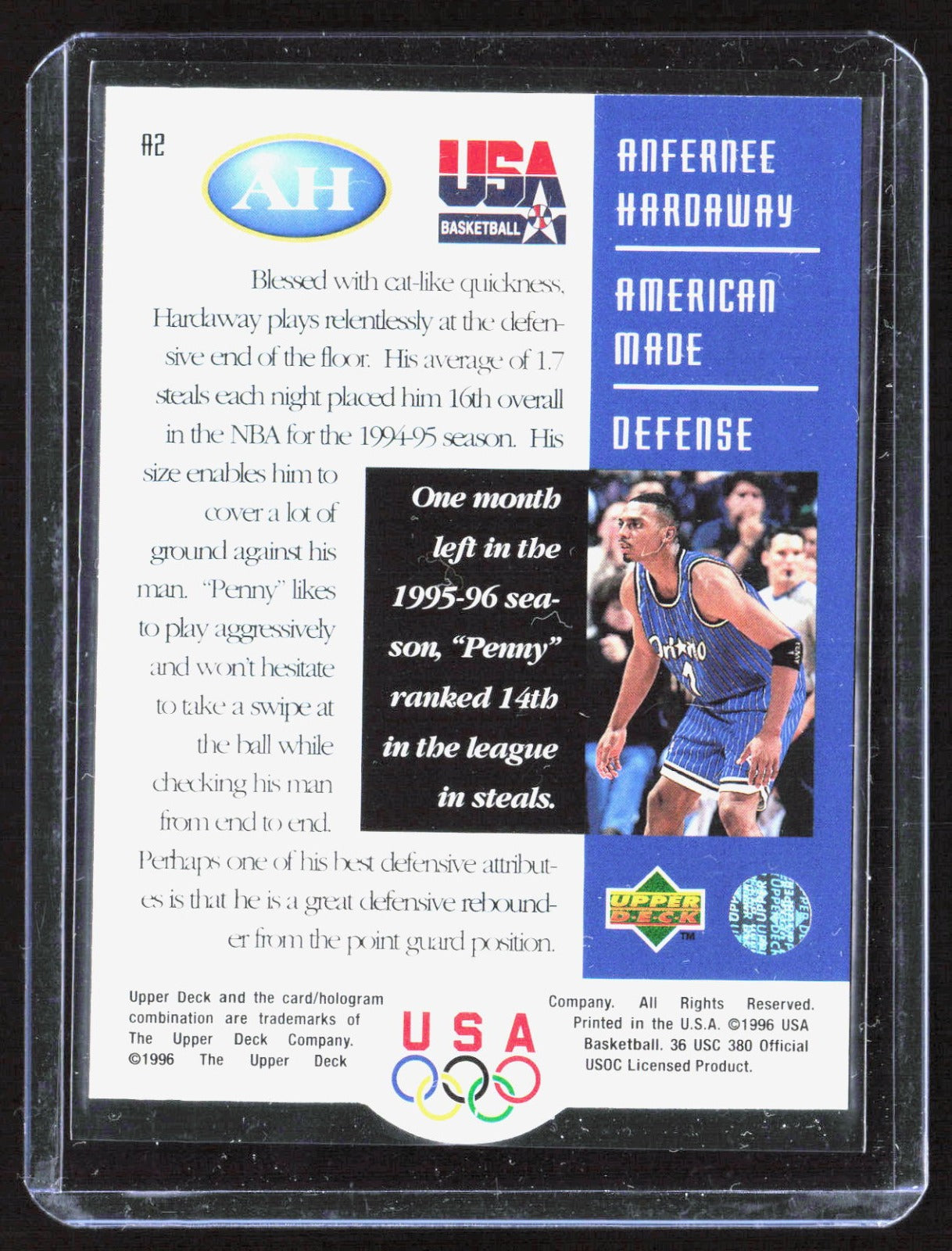 1996 Upper Deck USA - Anfernee Hardaway: American Made Anfernee Hardaway