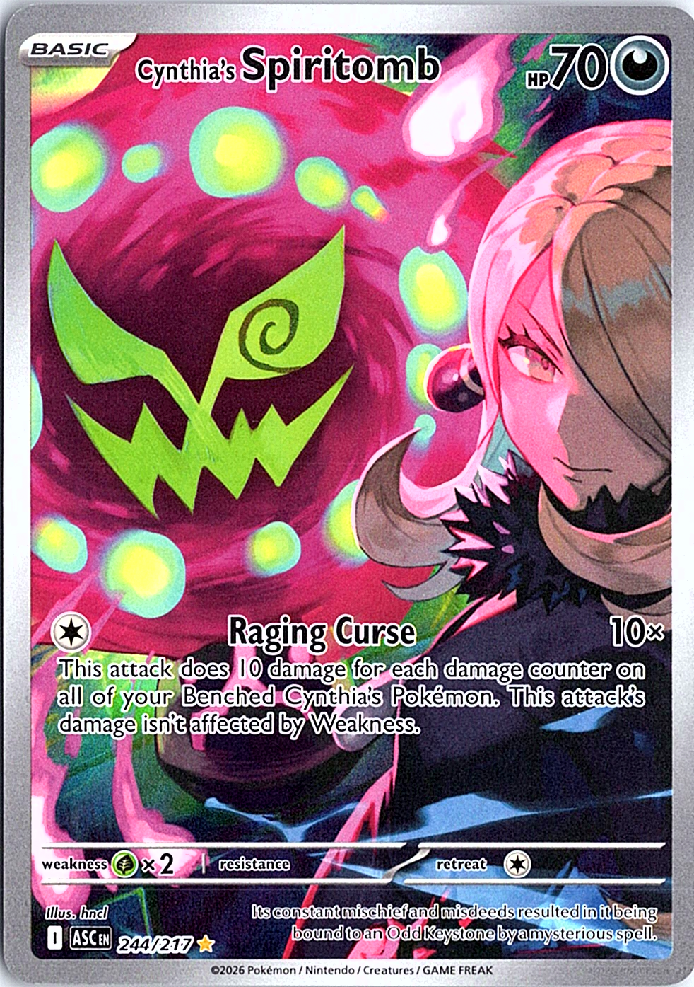 Cynthia's Spiritomb Illustration Rare ME: Ascended Heroes 244/217 NM