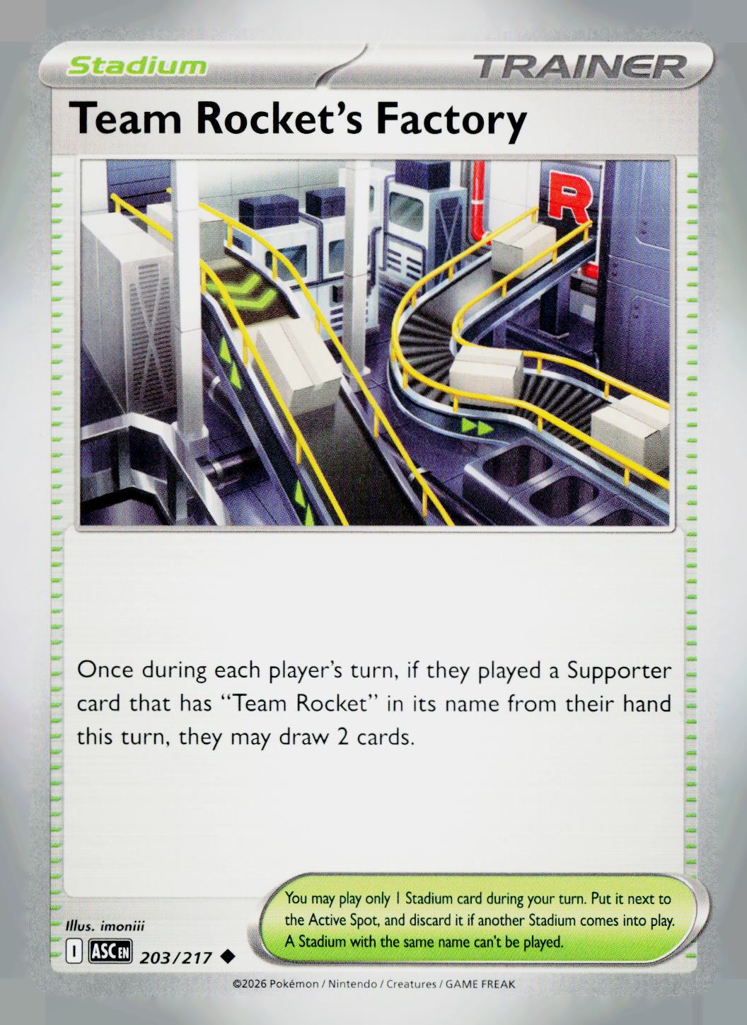 Team Rocket's Factory ASC 203/217 NM