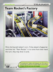 Team Rocket's Factory ASC 203/217 NM