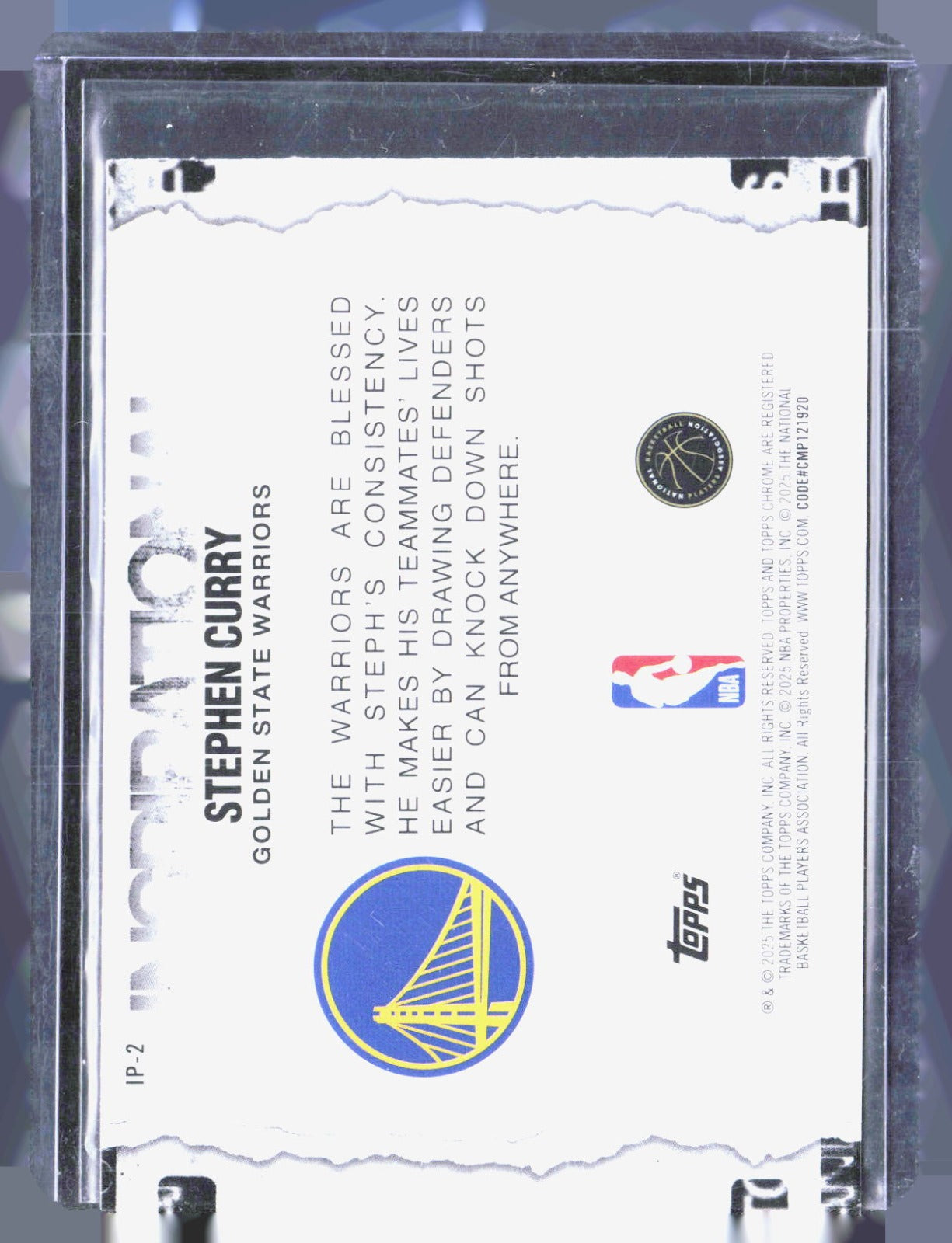 2025-26 Topps Chrome - Inspirational Stephen Curry IP-2 Golden State Warriors