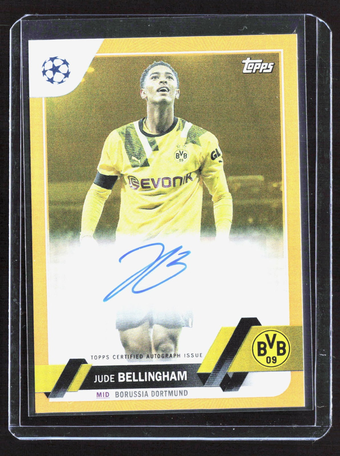 2022-23 Topps UEFA Club Competitions - Autographs Orange Foil Jude Bellingham/25