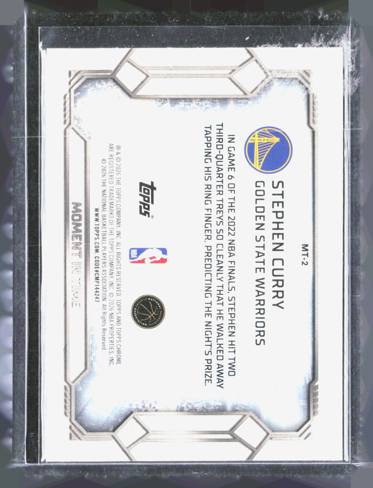 2025-26 Topps Chrome Update - Moment In Time Stephen Curry MT-2
