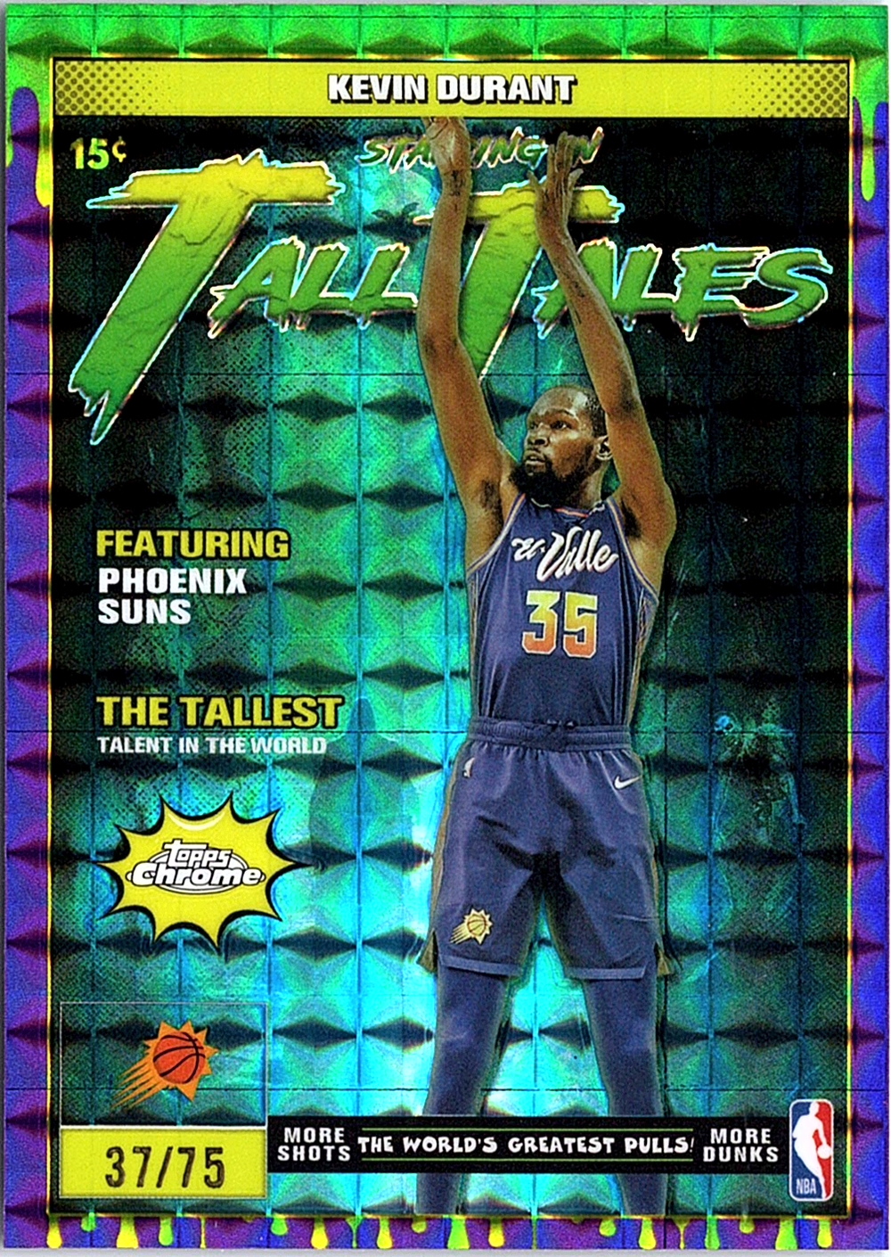 Kevin Durant Topps Chrome - Tall Tales Purple Geometric Refractor TT-6 NM