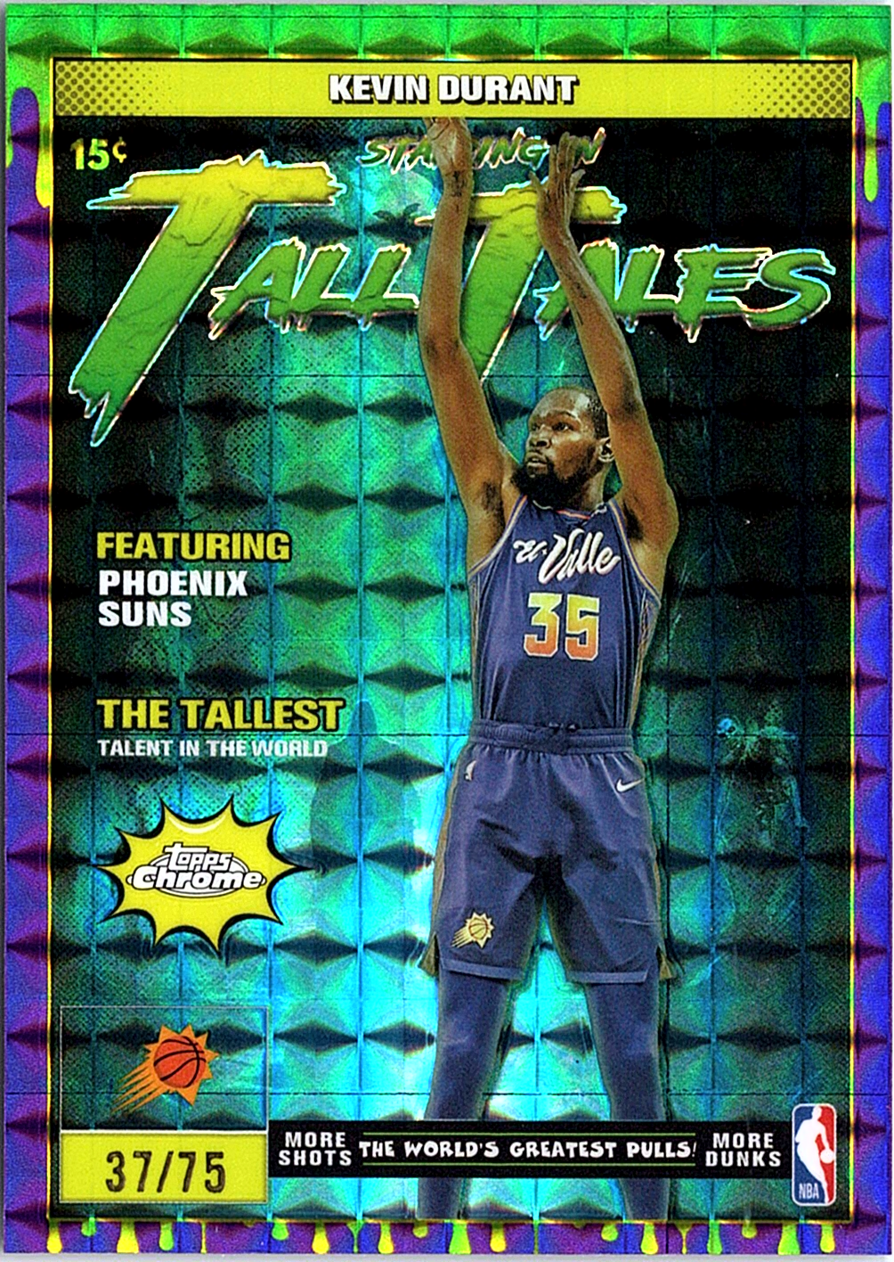 Kevin Durant Topps Chrome - Tall Tales Purple Geometric Refractor TT-6 NM