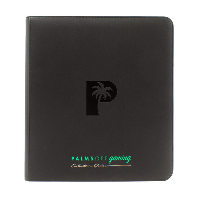 Palms off Collector's Series 12 Pocket Zip Trading Card Binder - BLACK