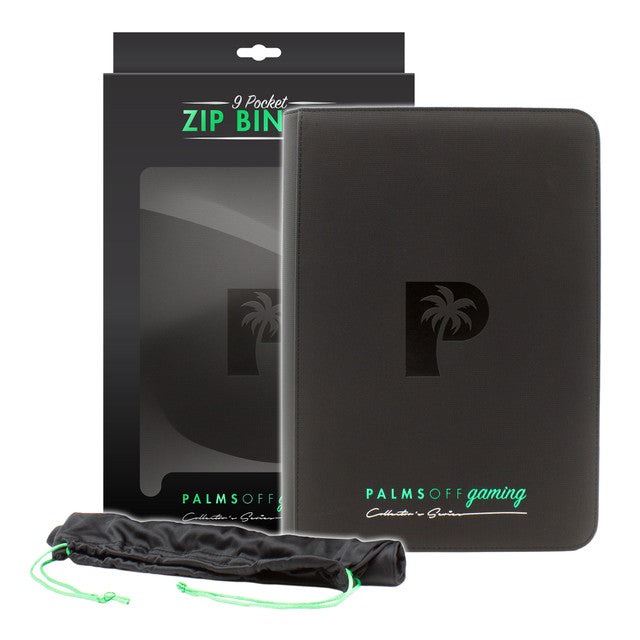 Palms Off Collector's Series 9 Pocket Zip Trading Card Binder - BLACK