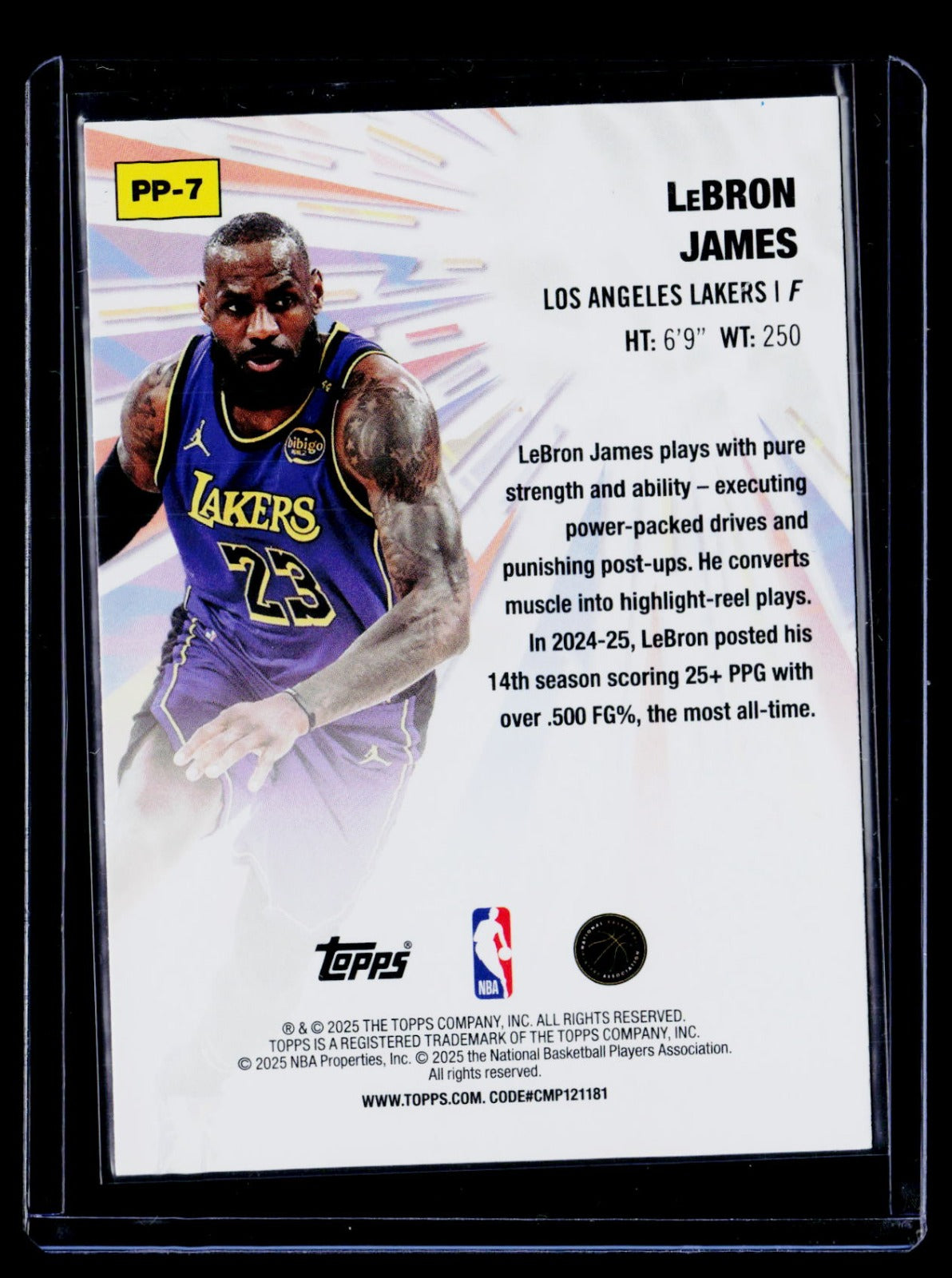 LeBron James Topps - Power Players Holo Foil PP-7 NM