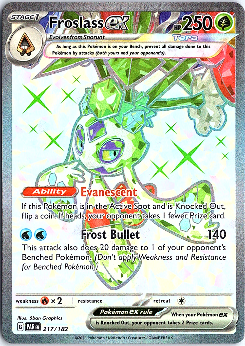 Froslass ex Ultra Rare SV04: Paradox Rift 217/182 NM