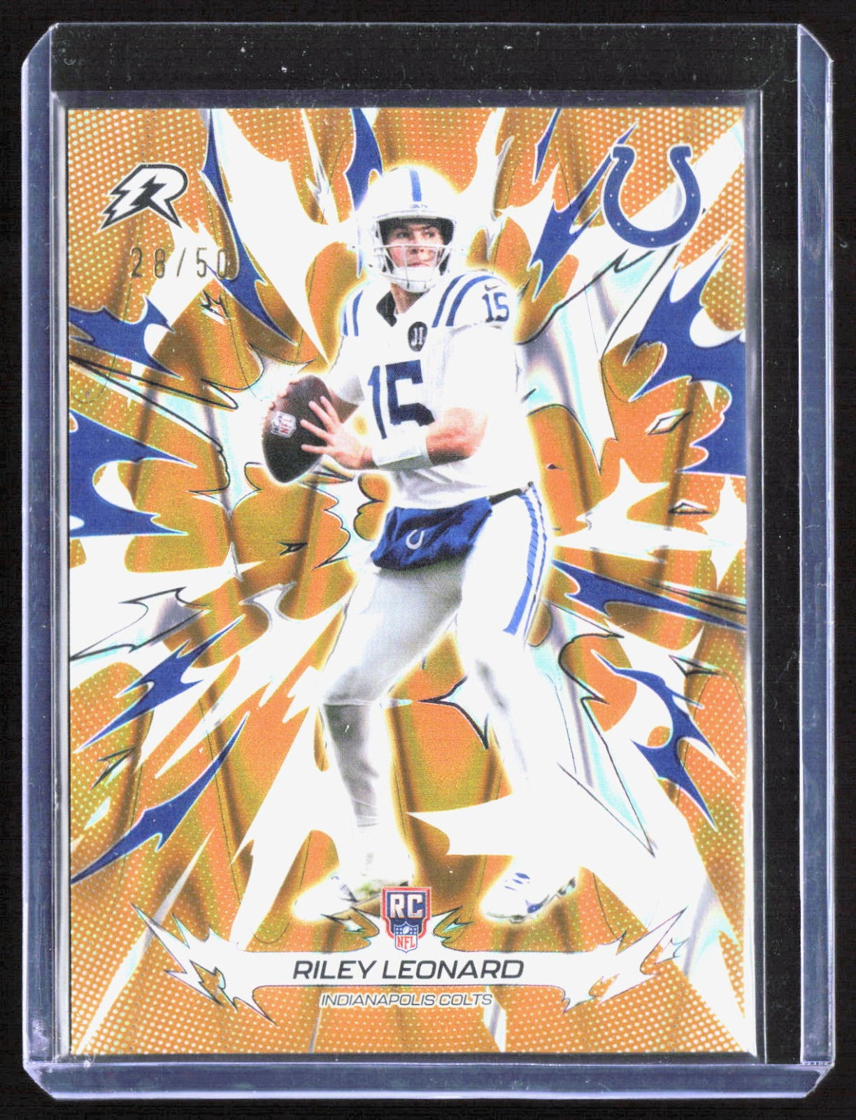 2025 Topps Resurgence - Gold Power Surge Refractor Riley Leonard 138 /50