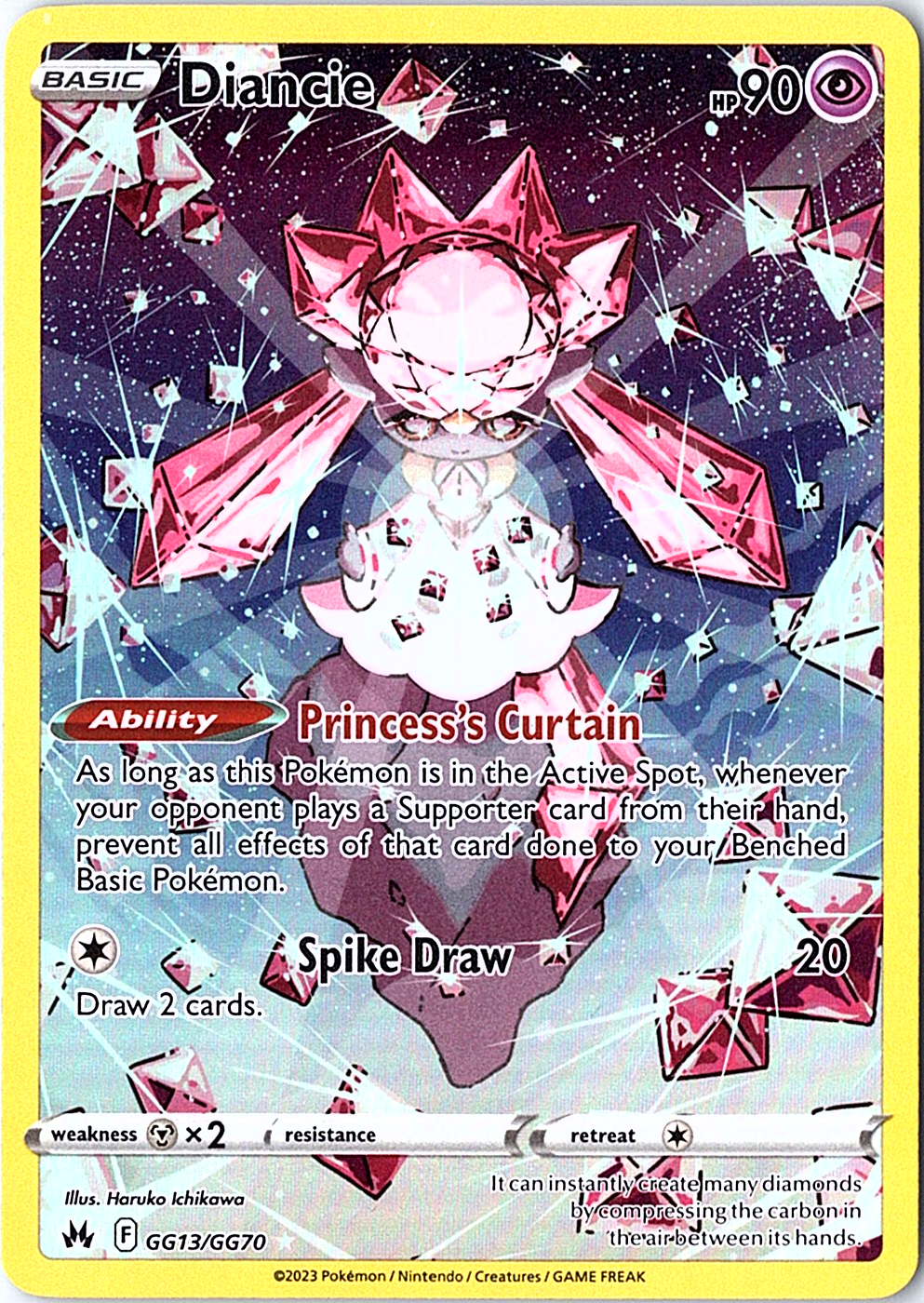 Diancie Ultra Rare SWSH: Crown Zenith: Galarian Gallery GG13/GG70 NM