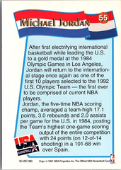 Michael Jordan Hoops McDonald's 55 NM (Back)