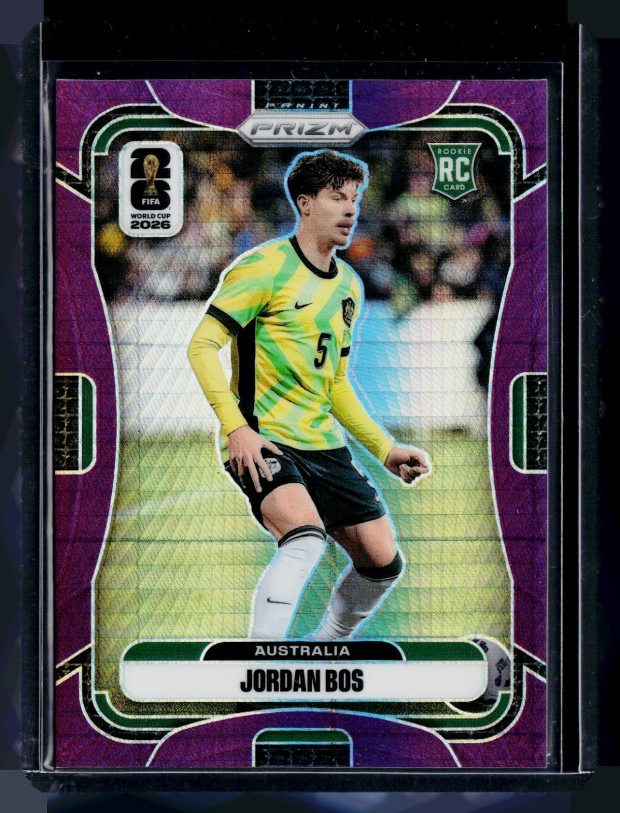 Jordan Bos Panini Prizm FIFA World Cup - Purple Hyper Prizms 143 NM