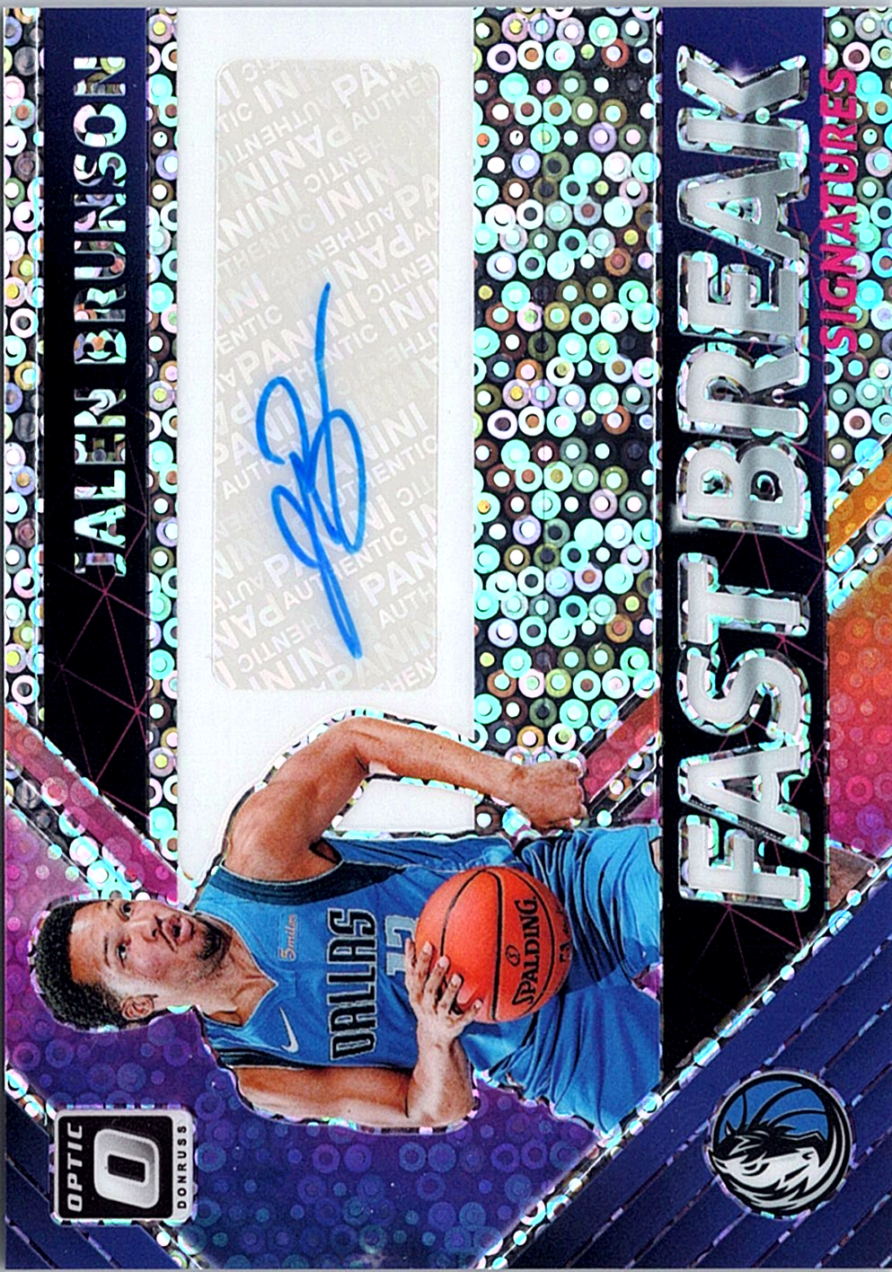 Jalen Brunson Donruss Optic - Fast Break Signatures FB-JBR NM