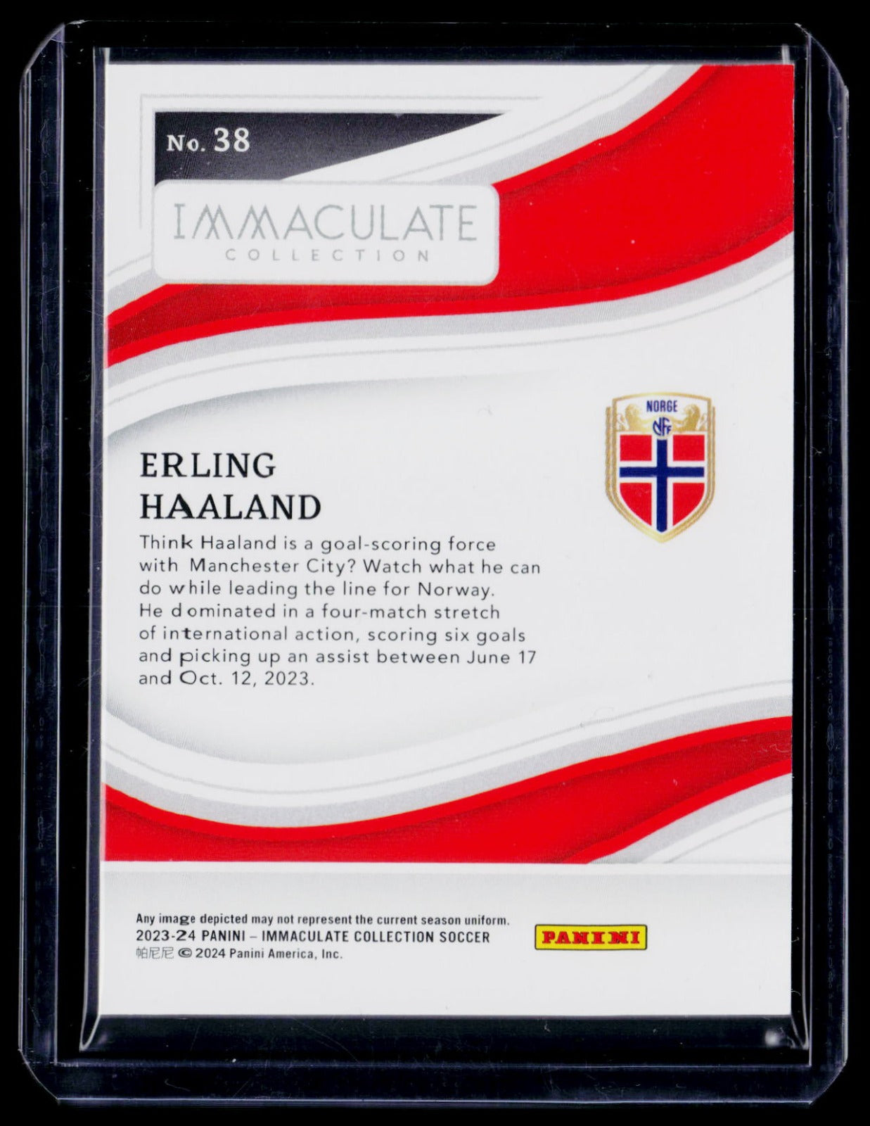 Erling Haaland Panini Immaculate Collection - Sapphire 38 NM