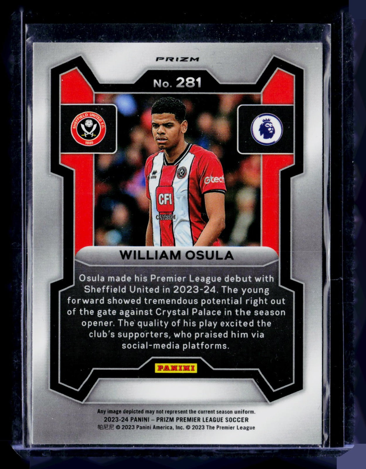 William Osula Panini Prizm Premier League - Genesis 281 NM