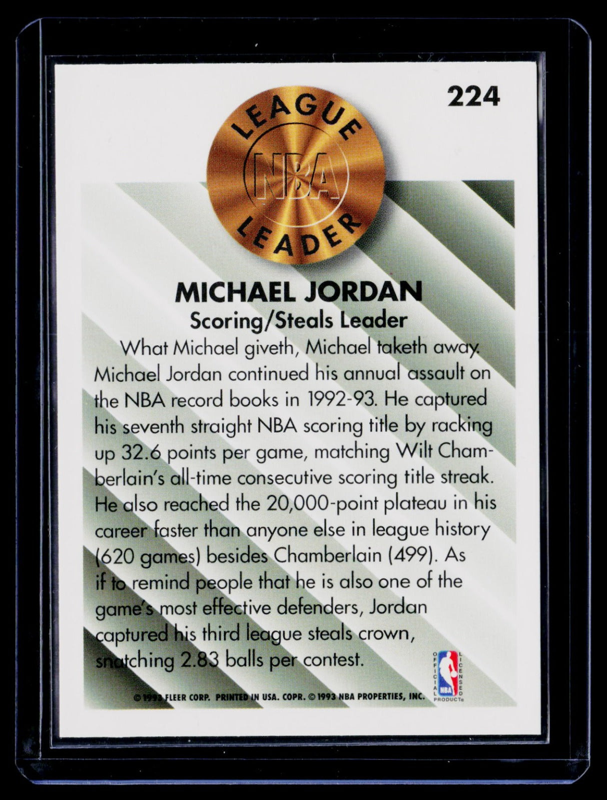 Michael Jordan Fleer 224 NM