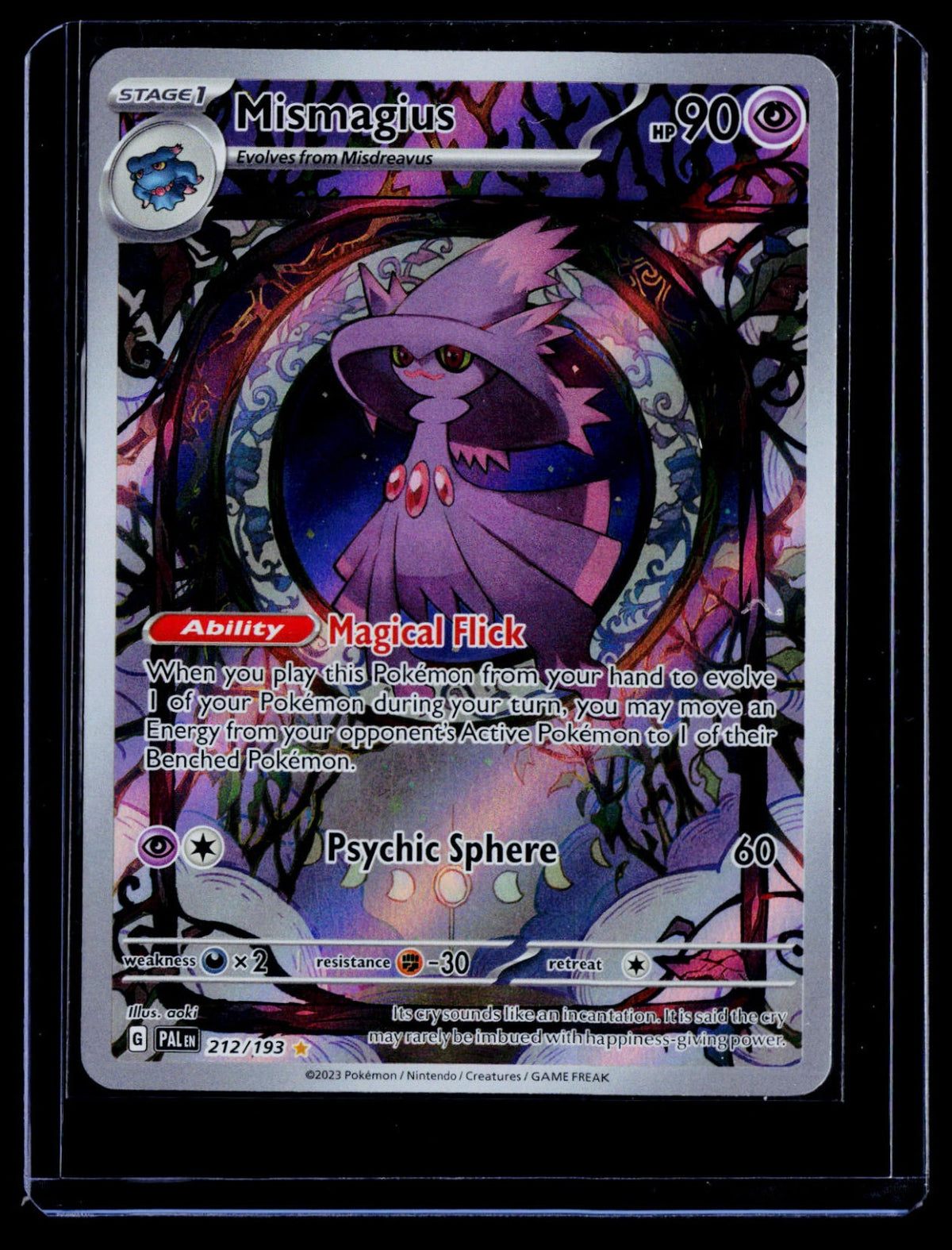 Mismagius Holo SV02: Paldea Evolved 212/193 NM