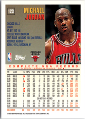 Michael Jordan Topps 123 NM (Back)