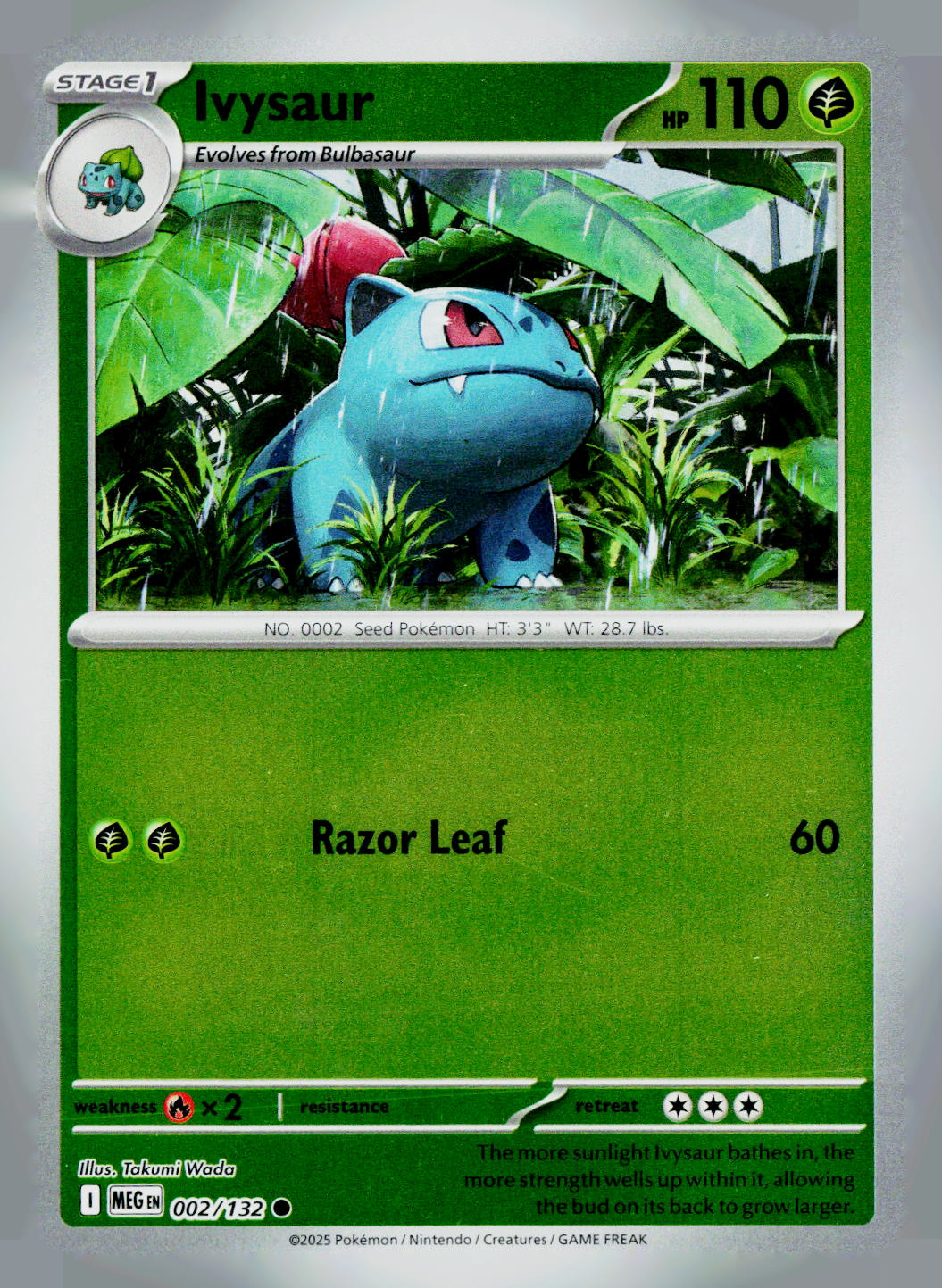 Ivysaur MEG 002/132 Reverse Holo NM