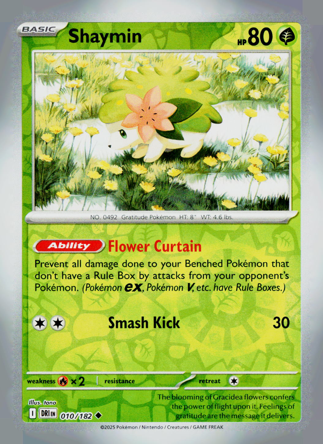 Shaymin DRI 010/182 Reverse Holo NM