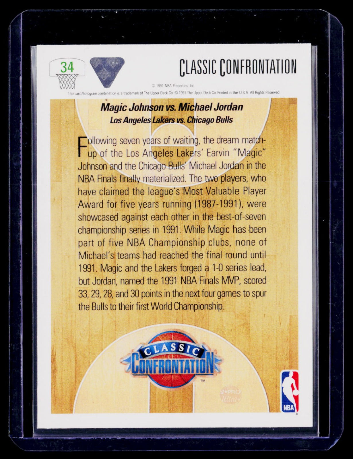 Magic vs. Jordan Upper Deck 34 NM