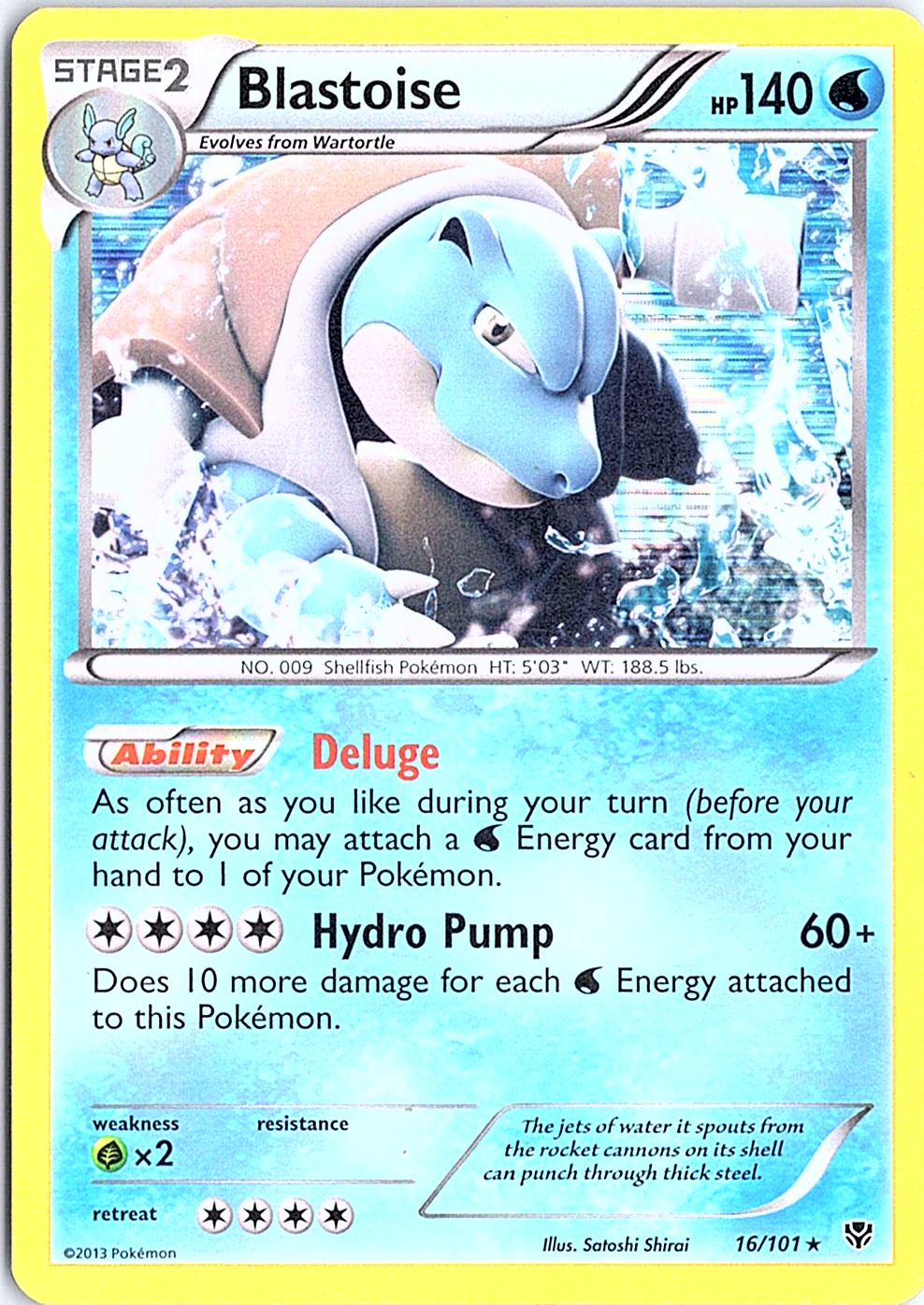 Blastoise Holo Rare Plasma Blast 16/101 NM