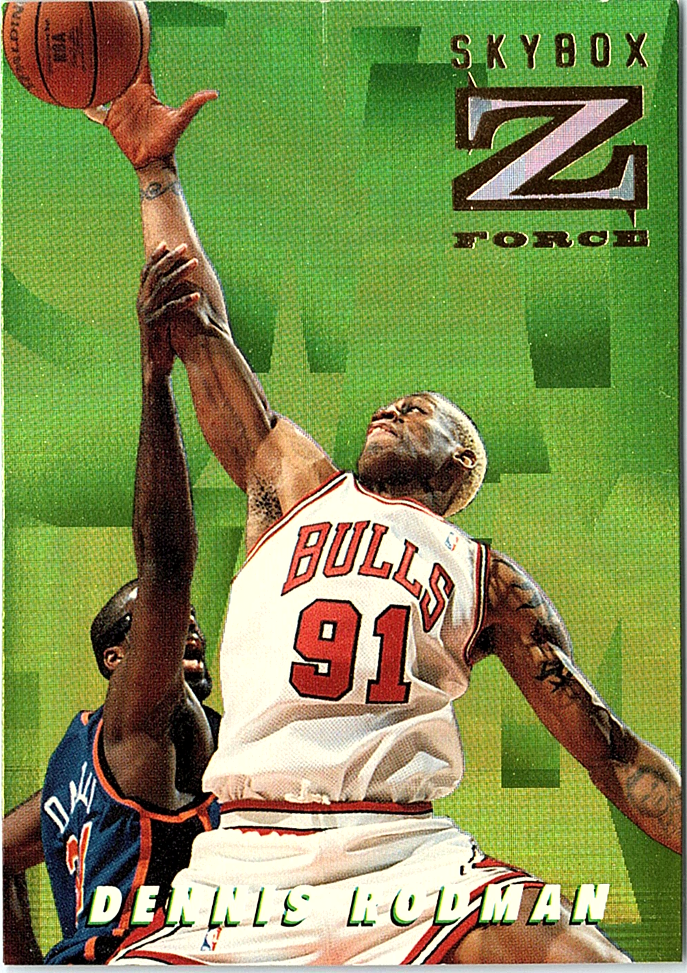 1996-97 SkyBox Z-Force - Swat Team Dennis Rodman ST8 Chicago Bulls