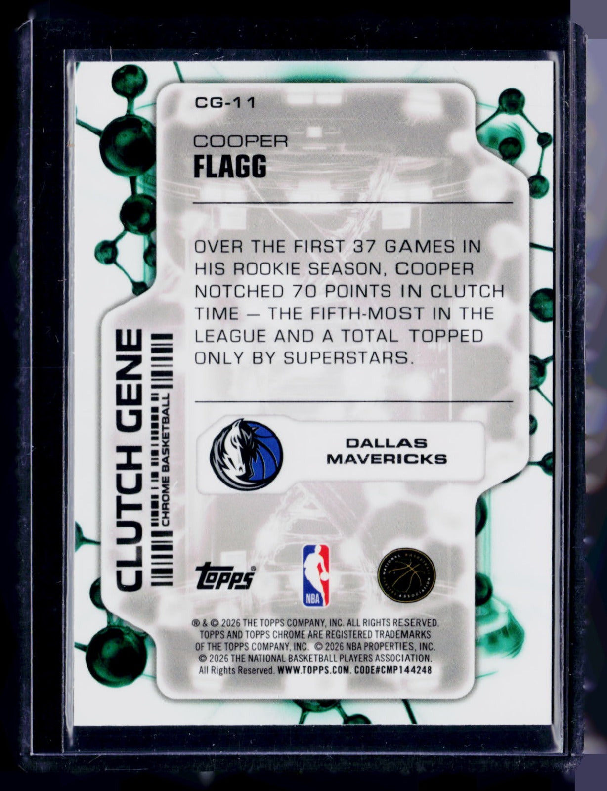 Cooper Flagg Topps Chrome Update - Clutch Gene CG-11 NM