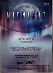 Kevin Holland Topps Midnight UFC - Base Cards Autograph Variation BAV-KH NM (Back)