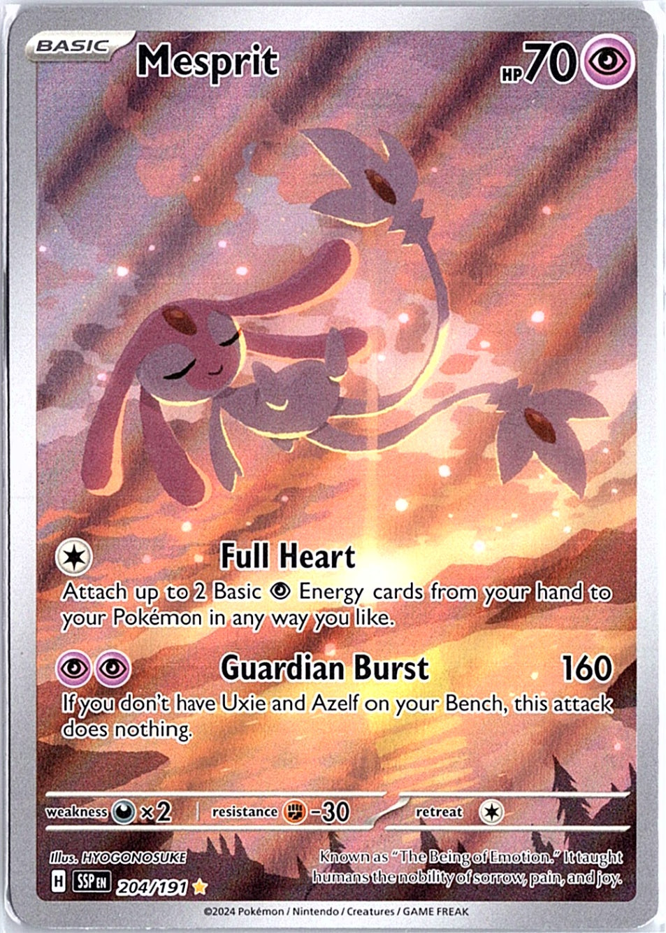 Mesprit Illustration Rare SV08: Surging Sparks 204/191 NM