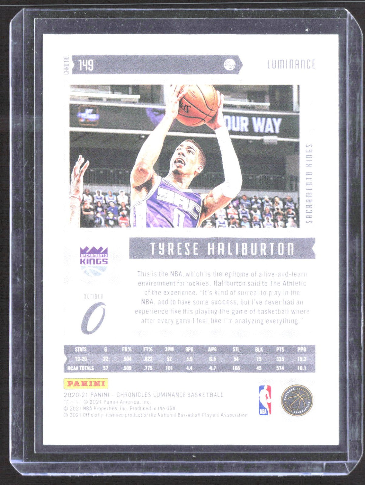 2020-21 Panini Chronicles Tyrese Haliburton 149 Basketball Sacramento Kings RC