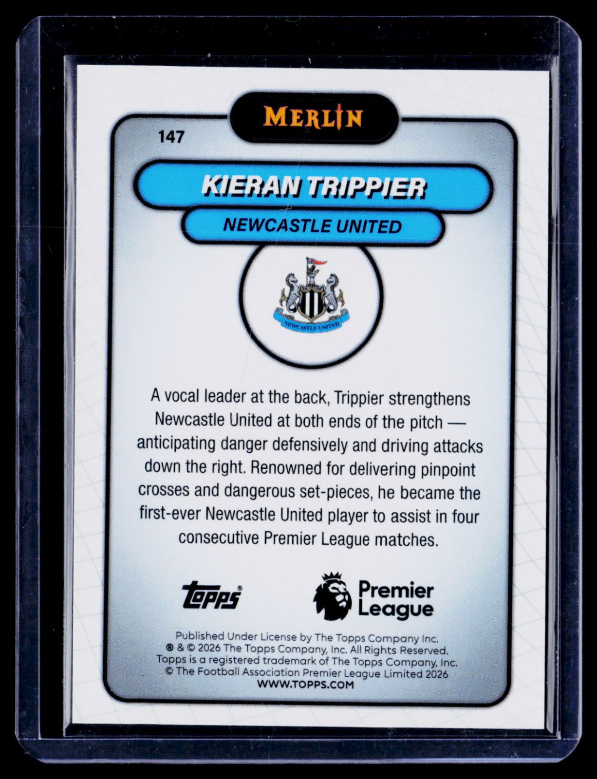 Kieran Trippier Merlin Premier League - Green Mojo Refractor 147 NM