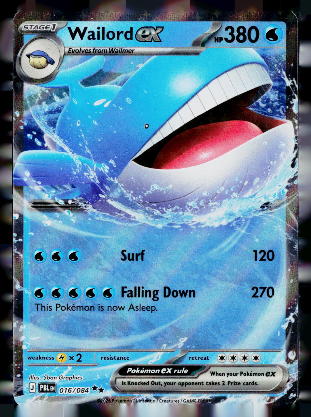 Wailord ex PBL 016/084 Holo NM