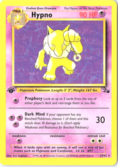 Hypno (23) Rare Fossil 23/62 1st Edition NM