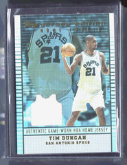 2002-03 Topps Jersey Edition Tim Duncan je TDU Basketball San Antonio Spurs