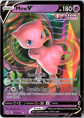 Mew V Ultra Rare SWSH08: Fusion Strike 113/264 NM