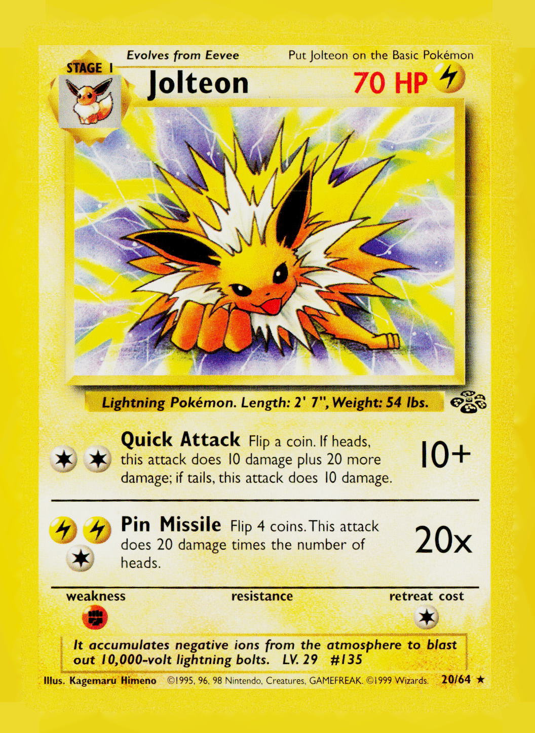 Jolteon (20) Unlimited Jungle 20/64 LP