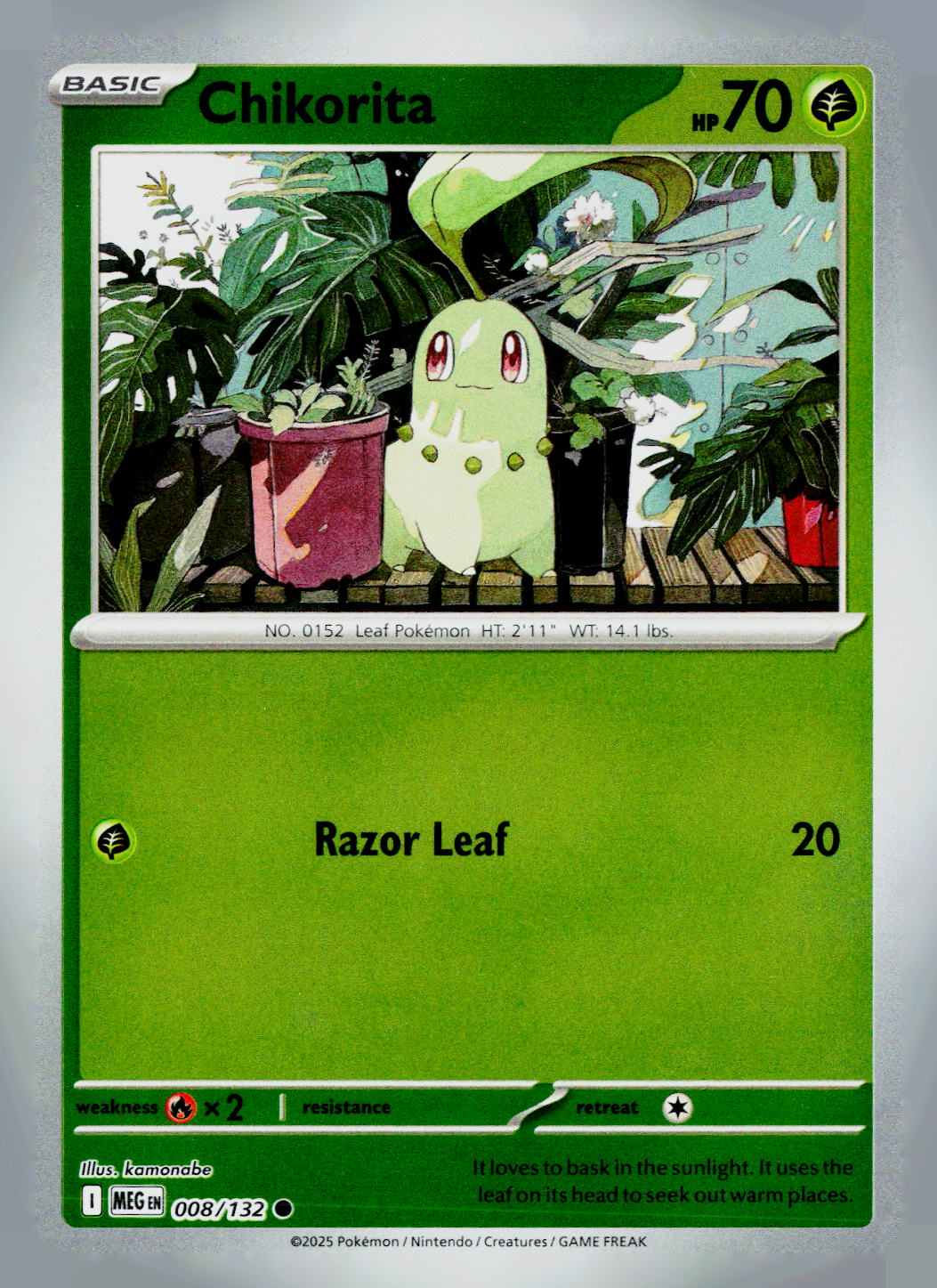 Chikorita MEG 008/132 Reverse Holo NM