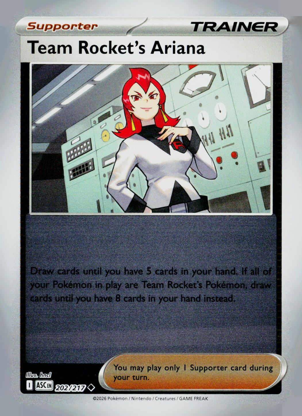 Team Rocket's Ariana ASC Reverse Holo NM