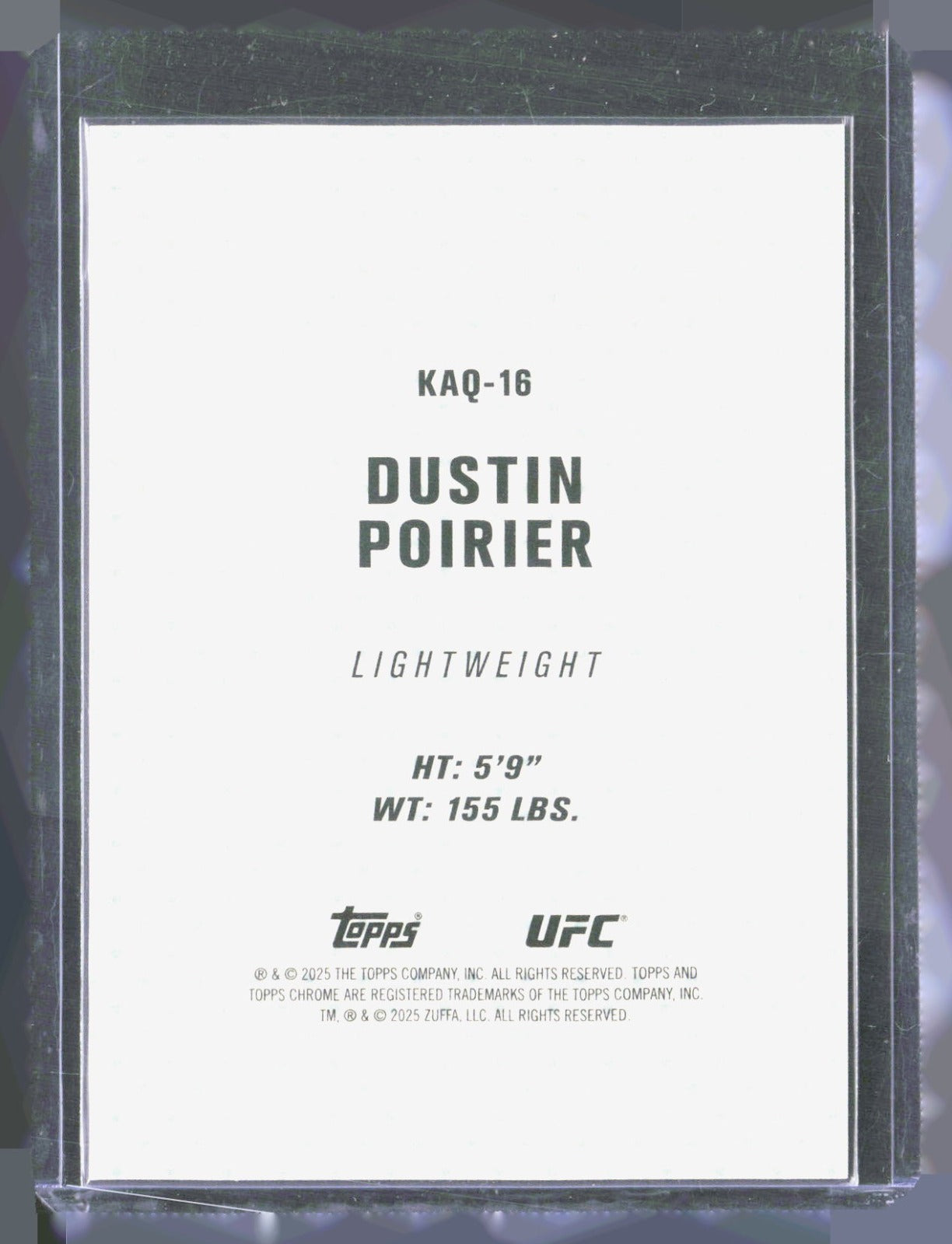 2025 Topps Chrome UFC - Kings and Queens Dustin Poirier KAQ-16 UFC