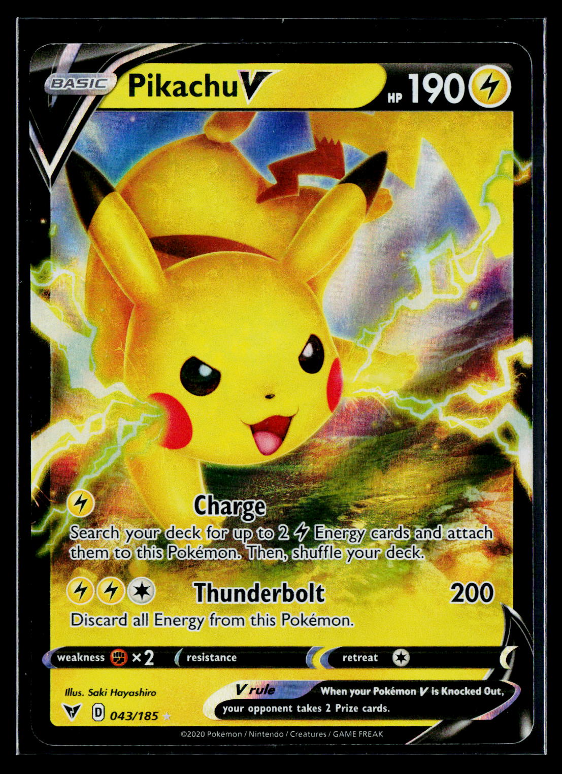 Pikachu V Holo SWSH04: Vivid Voltage 043/185 NM