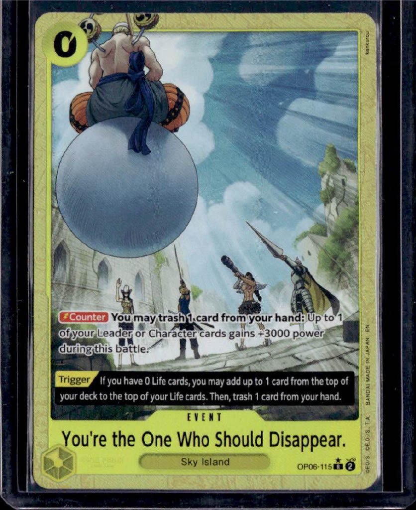You're the One Who Should Disappear (Alternate Art) Foil Premium Booster -The Best- Vol. 2 OP06-115 NM